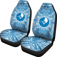 Yap Car Seat Cover - Yap Coat Of Arms Polynesian Flag Color - Polynesian Pride