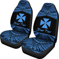 Wallis and Futuna Polynesian Custom Personalised Car Seat Covers - Pride Blue Version - Polynesian Pride