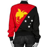 Papua New Guinea Flag Women's Bomber Jackets - Polynesian Pride