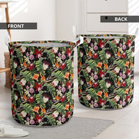 Hawaii Tropical Flowers Watercolor. Hawaii Laundry Basket - Polynesian Pride