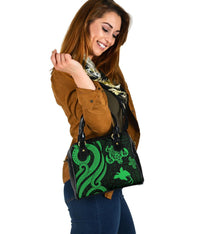Papua New Guinea Shoulder Handbag - Green Tentacle Turtle - Polynesian Pride
