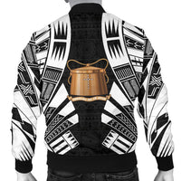 Tokelau Men Bomber Jackets - Polynesian Tattoo Black - Polynesian Pride