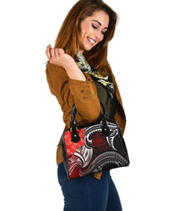 Samoa Shoulder Handbag - Samoa Seal Wave Style (Red) - Polynesian Pride
