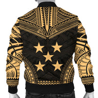 Gambier Islands Polynesian Chief Men's Bomber Jacket - Gold Version - Polynesian Pride