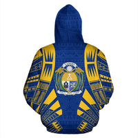 Nauru All Over Zip up Hoodie Polynesian Tattoo Style - Polynesian Pride