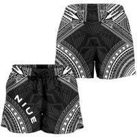 Niue Women's Shorts - Polynesian Chief Black Version - Polynesian Pride