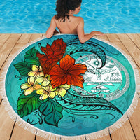 Marshall Islands Beach Blanket - Tropical Flowers Style - Polynesian Pride