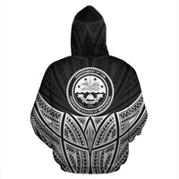 Federated States of Micronesia Polynesian Hoodie Black Pride Map nd Seal - Polynesian Pride