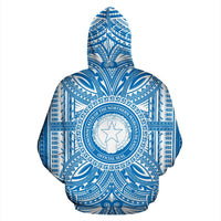 Northern Mariana Islands ll Over Hoodie Northern Mariana Islands Coat of rms Polynesian Flag Color - Polynesian Pride