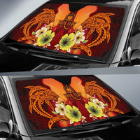 Samoa Custom Personalised Auto Sun Shades - Tribal Tuna Fish - Polynesian Pride