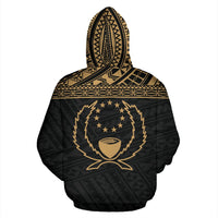 Pohnpei State All Over Hoodie FSM Gold Version - Polynesian Pride