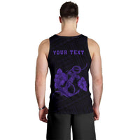 Hawaii Kakau Polynesian Anchor Personalized Men's Tank Top - Purple - Polynesian Pride
