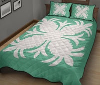 Hawaiian Quilt Bed Set Royal Pattern - Seafoarm - A2 Style - Polynesian Pride