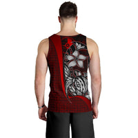Yap Micronesia Men's Tank Top Red - Turtle With Hook - Polynesian Pride