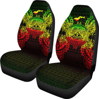American Samoa Car Seat Cover - American Samoa Seal Map Reggae - Polynesian Pride