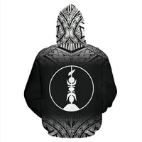 New Caledonia All Over Custom Hoodie Black Fog Style - Polynesian Pride