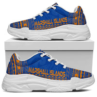 Marshall Islands Chunky Sneakers - Polynesian Chief Flag Version - Polynesian Pride