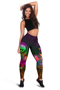 Federated States of Micronesia Women's Leggings - Summer Hibiscus - Polynesian Pride