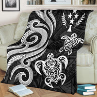 Kosrae Micronesian Premium Blanket - White Tentacle Turtle - Polynesian Pride