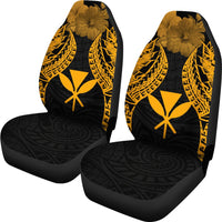 Hawaii Polynesian Car Seat Covers Pride Seal And Hibiscus Gold - Polynesian Pride