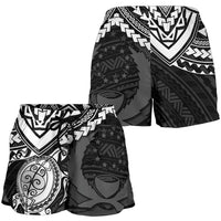 Pohnpei Polynesian Shorts (Women) - Polynesian White Turtle - Polynesian Pride