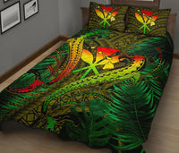 Hawaii Shark Polynesian Tropical Quilt Bed Set - Reggae - Polynesian Pride