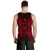 French Polynesia Polynesian Men Tank Top Map Red - Polynesian Pride