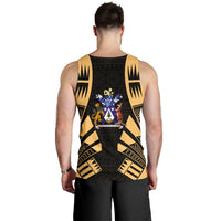 Norfolk Island Men Tank Top - Polynesian Tattoo Gold - Polynesian Pride