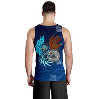 American Samoa Polynesian Men's Tank Top - Blue Polynesian Eagle - Polynesian Pride