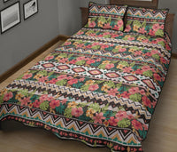 Hawaii Quilt Bed Set Hibiscus Ethnic Mix Tropical Flower AH - Polynesian Pride