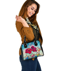 Polynesian Hawaii Shoulder Handbag - Plumeria Turtles with Hibiscus - Polynesian Pride