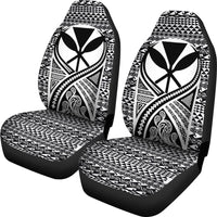 Hawaii Car Seat Cover - Hawaii Kanaka Maoli Polynesian Tattoo Black - Polynesian Pride