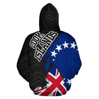 Cook Islands Special Grunge Flag Pullover Hoodie - Polynesian Pride