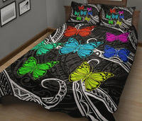 Hawaii Polynesian Butterflies Quilt Bed Set - Polynesian Pride