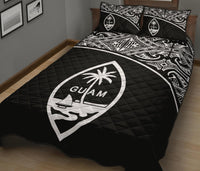 Guam Quilt Bed Set - Guam Coat Of Arms Curve Style - Polynesian Pride