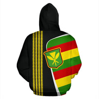 Hawaii Hoodie Kanaka Maoli Flag Sports Style - Polynesian Pride