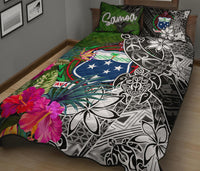 Samoa Quilt Bed Set - Turtle Plumeria Banana Leaf - Polynesian Pride