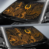 Pohnpei Auto Sun Shades Turtle Hibiscus Gold - Polynesian Pride