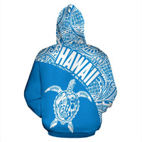Hawaii Zip up Hoodie Hawaii Turtle Mermaid Polynesian Tattoo 02 - Polynesian Pride