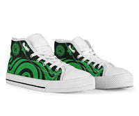 American Samoa High Top Shoes - Green Tentacle Turtle - Polynesian Pride