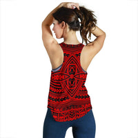 Polynesian Seamless Red Women's Racerback Tank Top - Polynesian Pride