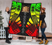 Tokelau Premium Quilt - Tokelau Coat Of Arms Polynesian Reggae Tattoo - Polynesian Pride