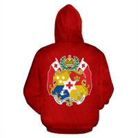 Tonga Zip up Hoodie Tonga Flag Coat of Arms Is In My DNA - Polynesian Pride