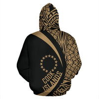 Cook Islands Polynesian Hoodie Custom Circle - Polynesian Pride