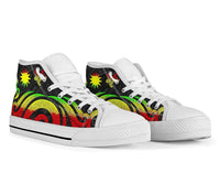 Nauru High Top Canvas Shoes - Reggae Tentacle Turtle - Polynesian Pride