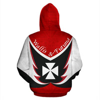 Wallis and Futuna Zip up Hoodie Flying - Polynesian Pride