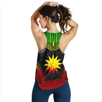 Nauru Women's Racerback Tank - Polynesian Chief Reggae Version - Polynesian Pride