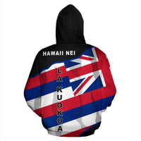 Hawaii Lakuokoa Flag Zip up Hoodie - Polynesian Pride