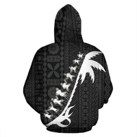 Fiji Cibi War Dance Zip up Hoodie Black - Polynesian Pride