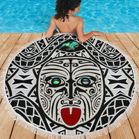 Integrity Maori Ta Moko Beach Blanket Kiwi and Paua - Polynesian Pride
